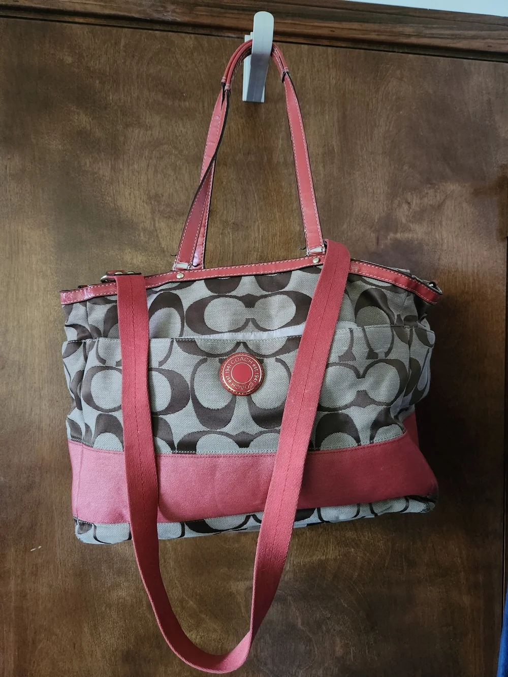 Rehab -Coach Lurex Signature Canvas Xlarge Tote